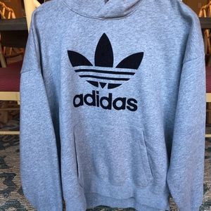 Adidas Gray Hoodie with Black Logo